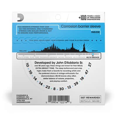 D'Addario EJ36 12-String Bronze Acoustic Guitar Strings, Light, 10-47 image 3