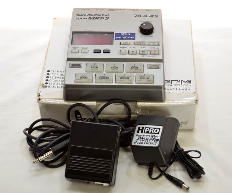 Zoom MRT-3 Micro Rhythm Trak Drum Machine + Power Supply + Footswitch image 1