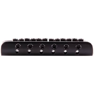 Black Hardtail Bridge for Tele Style Electric Guitars image 3