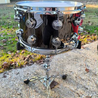 DW Collector's Series Black Nickel Over Brass 8x14" Snare Drum 2014 - 2021 - Black Nickel with Nickel Hardware image 3