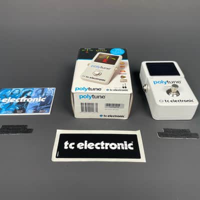 TC Electronic PolyTune V1 Polyphonic Guitar Tuner Pedal White True Bypass w/ Box image 2