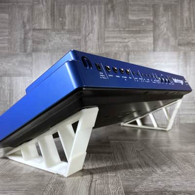 25º Stand for Behringer MS-1 / MS-101 Synth - Roland SH101- Color WHITE - by KZcraftworks -US Seller image 5