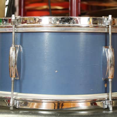 1960's Gretsch 6.5"x14" Dixieland Snare Drum in Blue Lacquer image 8