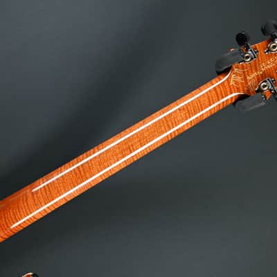 PRS Private Stock #12058 Custom 24 Raspberry Lemon Stripe w/ Reverse Chevron Flame Maple Top image 15