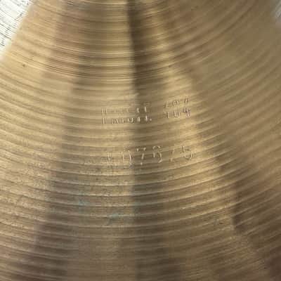 Paiste 14" 404 "Brown Label" Heavy Hi-Hat Cymbals (Pair) 1980 - 1985 - Traditional Top 809g, Bottom 971g image 4