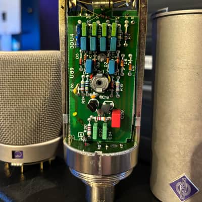 Vintage Neumann U87 Large Diaphragm Multipattern Condenser Microphone with refurbished swivel mount, extra Neumann brand capsule, shockmount, mic case and pelican case! image 5