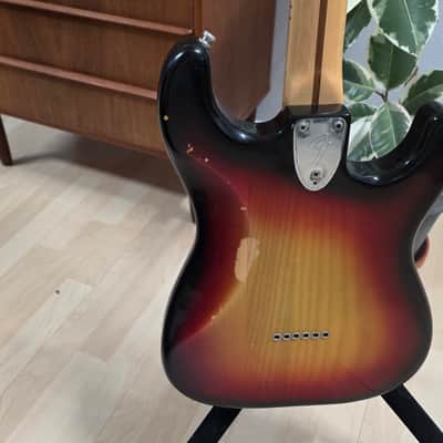1977 Fender Stratocaster Sunburst Ash Body HT LH Left Hand Hardtail American Vintage 70s Aged Relic USA Road Worn Lefty Strat Hard Tail Guitar image 12