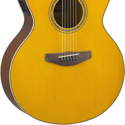 Yamaha CPX600 Jumbo Acoustic-Electric Guitar, Spruce Top, Vintage Tint image 3