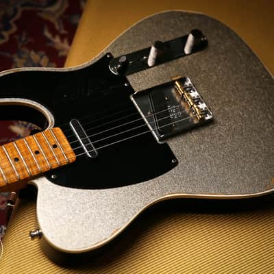 Fender Custom Shop Limited Double Esquire Relic Silver Sparkle & Case & Tags image 8