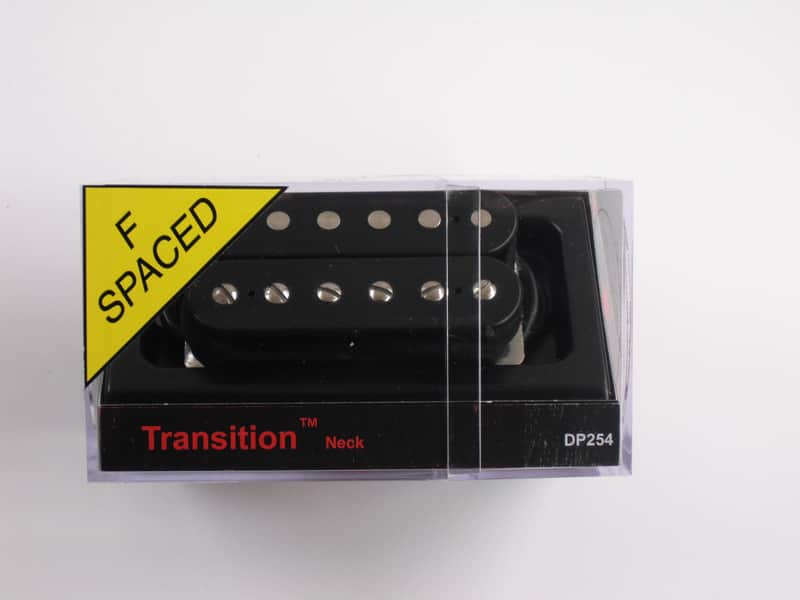 DiMarzio F-spaced Transition Neck Humbucker Black W/Chrome Poles DP 254 image 1
