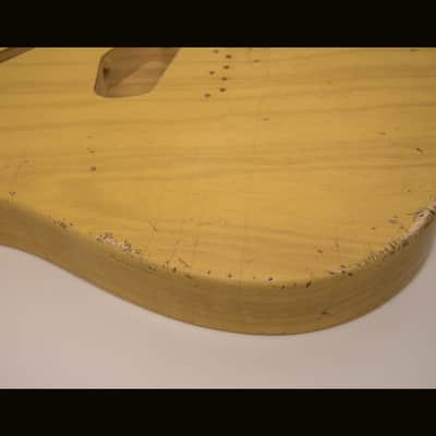 Guitar Mill T-Style Body / Swamp Ash / 3 lbs. 15 oz. / Nitrocellulose 'Nocaster Blonde' / Med. Relic (#GIN-4011) image 3