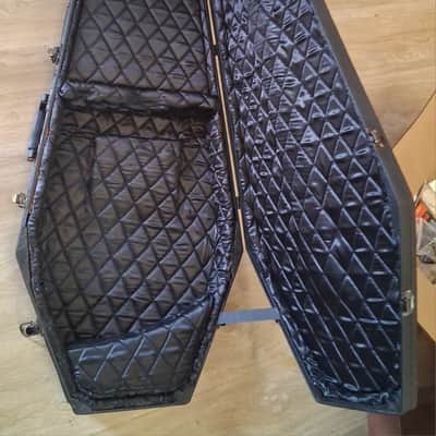 Coffin Case PDX Tomb II Coffin Case Hard Guitar Case Les PaulGuitar - Black image 2