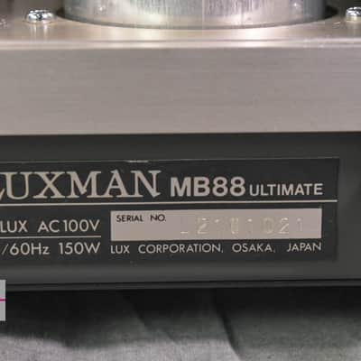 LUXMAN MB88 ULTIMATE Tube Amplifier PAIR in Excellent Condition image 24