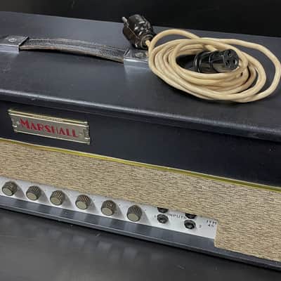 1963 "MG" Marshall JTM45 MKII Coffin logo with 4x12 cabinet image 4