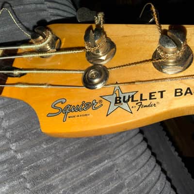 Squier Bullet Bass 1987 - Black - MIK Made in Korea P-Style Vintage Bass - First Year Squier by Fender image 3