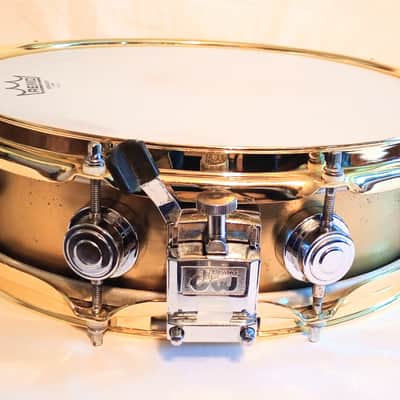 DW PRE COLLECTOR RAW BRASS SNARE DRUM 82-90-FREE SHIP TO C-USA! image 7