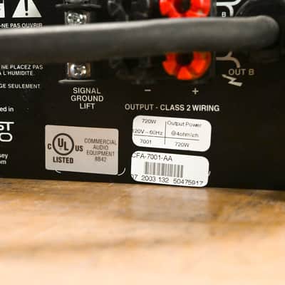 Crest Audio 7001 2-Channel Power Amplifier CG011TY image 11