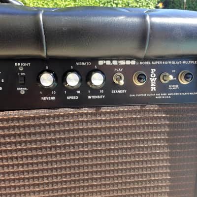 Plush Super 450 Tube Combo Amp 1972 Black Tuck N Roll Kustom Amplifier Twin 2x12 Speakers image 10