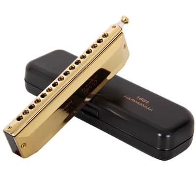 Chromatic Harmonica C Key 16 Hole 64 Tone Harp Harmonica French Harp Mouth Organ image 2