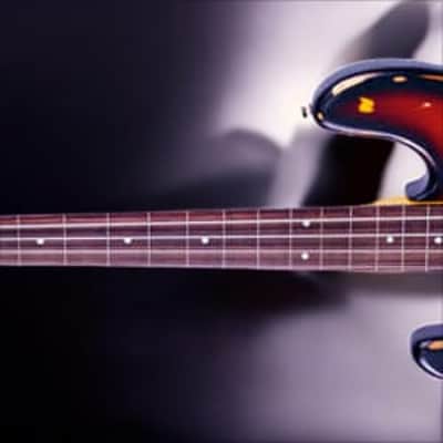 Vintage LV74MR-JP Icon Series Fretless Left-Handed - Sunset Sunburst image 3