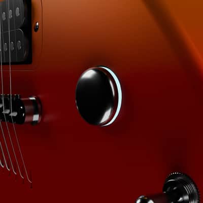 Nova Go Sonic: Carbon Fiber Smart Electric Guitar in Red Finish image 5