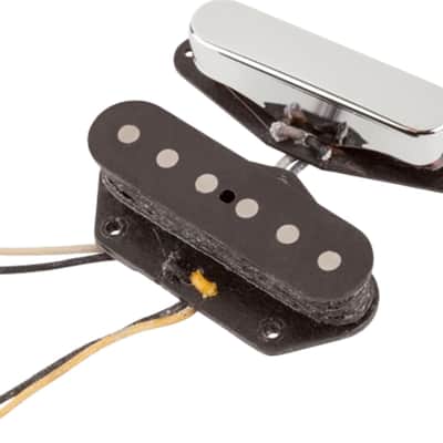 Fender Custom Shop '51 Nocaster Telecaster Single Coil Pickup Set, Chrome/Black image 1