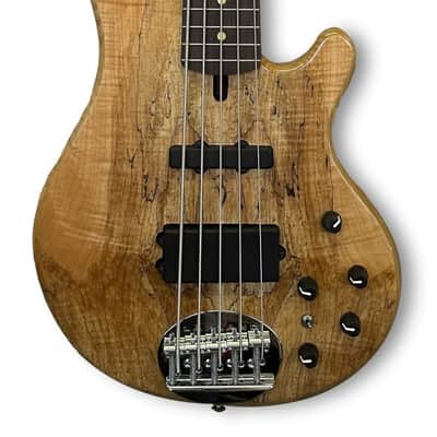 LAKLAND Skyline 55-02 Deluxe Bass, 5-String - Spalted Maple Top, Natural Gloss image 1