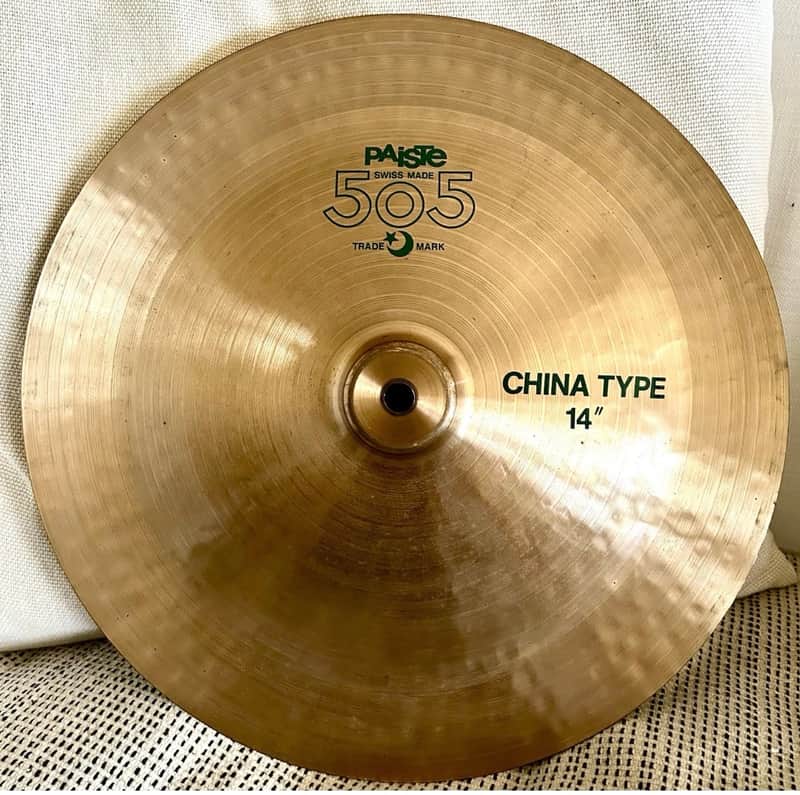 1980-1985 SWISS MADE PAISTE 505 14” CHINA TYPE CYMBAL image 1