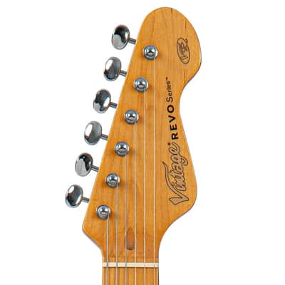 Vintage VRCT55LB REVO Series 'Colt HH Twin' Hardtail Laguna Blue image 3