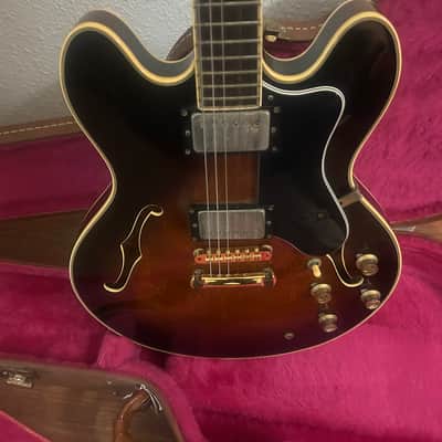 Epiphone Sheraton vintage early 80s Japan acoustic electric guitar great shape image 3