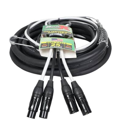 ProX XC-DXLR25 25' Balanced Dual XLR-M to XLR-F High Performance Audio Cable image 2