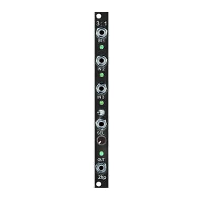 2hp 3:1 Eurorack Voltage Controlled Switch Module (Black) image 1