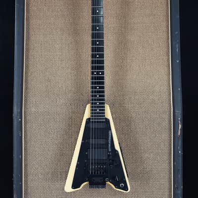 1985 Steinberger GP45 RARE Push Button Selector Eye Catching White Finish image 2