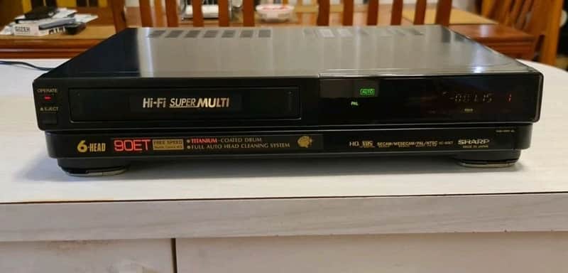 VINTAGE SHARP 6 HEAD/VCR/VHS/TITANIUM/MADE IN JAPAN/FULLY SERVICED image 1
