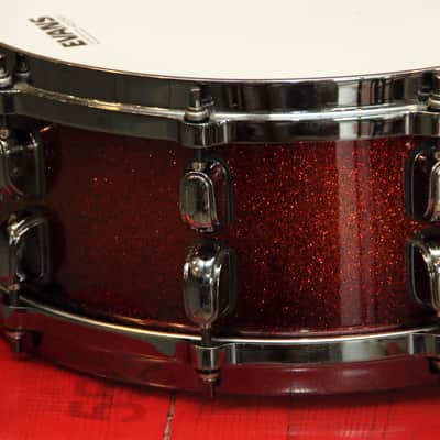 Tama  Starclassic Bubinga - Scorched Copper 14x5.5 snare drum image 11