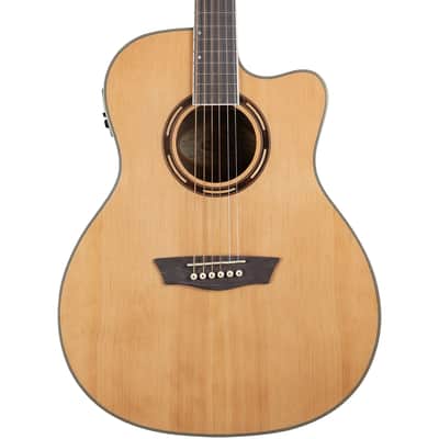 Washburn Apprentice AG70CEK Grand Auditorium Acoustic Electric Guitar with Hardshell Case, Natural image 2