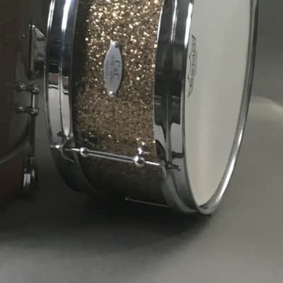 Rare C&C Custom Order Snare Drum 13” CC Tube Lugs Ginger Glass Glitter Cardwell USA Made image 1