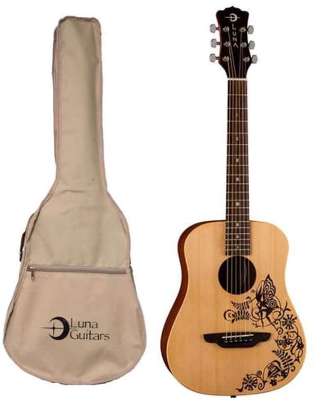 Luna Safari Fantasy Travel Acoustic Guitar Natural image 1