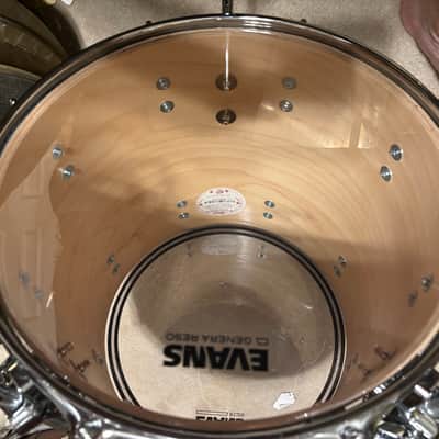Ludwig Black oyster pearl 14 x 14 classic maple floor Tom Drum image 7