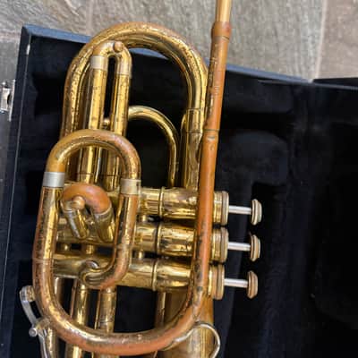 Bach Mellophone,  with case and mouthpiece,  Gold. USA image 4