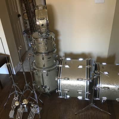 Rogers 1969 MINT Ginger Baker Silver Sparkle Drum Set image 1