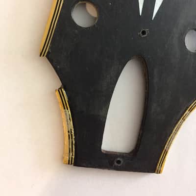 Gibson Les Paul Custom headstock overlay, vintage, 1970's 1970's Black image 3