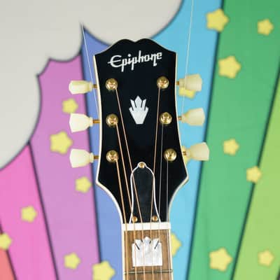Epiphone J-200 Acoustic Guitar - Aged Vintage Sunburst Gloss image 3