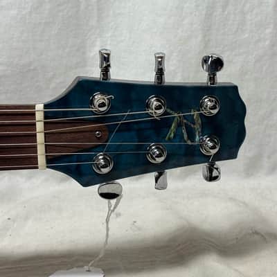 Michael Rowan Custom Guitars Journeyman Twin P90s Guitar - Trans Turquoise image 6