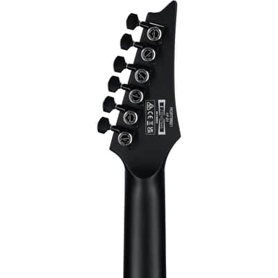 Ibanez RGRTBB21 Iron Label Baritone Electric Guitar, Black Flat imagen 7
