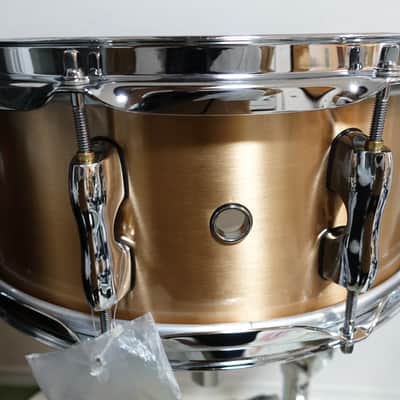 Sakae SDM1455PBJ 5.5x14" sand cast Phosphor bell Bronze Snare Drum image 4