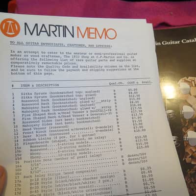 Dick Boak / Mark Campellone letter vintage 1977 Martin catalog guitars parts D28 D45 acoustic dreadnaught 0045 image 7
