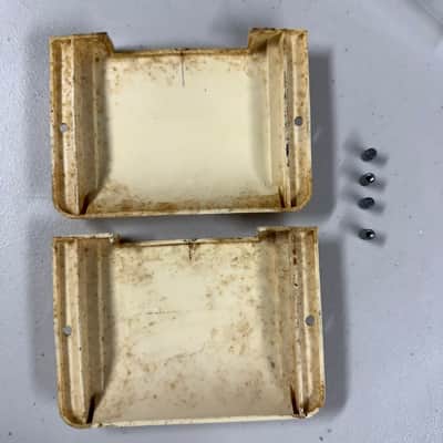 Supro Lap Steel Bridge Covers with Thumb Wheels 1960's (K-307) image 2