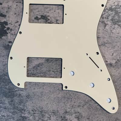 BMC Standard Stratocaster® Strat® Pickguard 3 Ply 11 Hole HH Humbucker Humbucker Cream  [L27] image 1