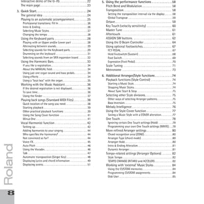 Roland G-70 — 3 in 1 Owners Manual User Instructions — 321 Pages — USA Made image 2